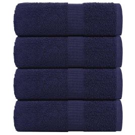Soap Towels 4 pcs Navy Blue 30x30 cm 360 gsm 100% Cotton