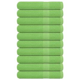 Towels 10 pcs Apple Green 100x200 cm 360 gsm 100% Cotton