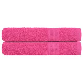 Sauna Towels 2 pcs Pink 80x200 cm 360 gsm 100% Cotton