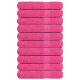 Towels 10 pcs Pink 100x200 cm 360 gsm 100% Cotton