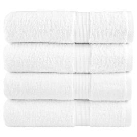 SOLMERE Premium Hand Towels 4Pieces White 50x100cm 600gsm