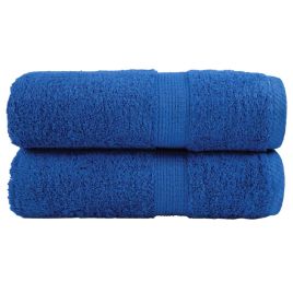 SOLMERE Premium Guest Towels 2Pieces Blue 30x50cm 600gsm