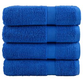 SOLMERE Premium Shower Towels 4Pieces Blue 70x140cm 600gsm