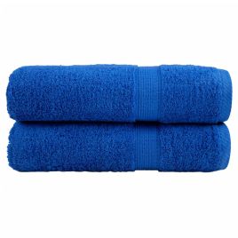 SOLMERE Premium Bath Towels 2Pieces Blue 100x150cm 600gsm