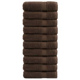 SOLMERE Premium Shower Towels 10Pieces Brown 70x140cm 600gsm