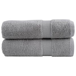 SOLMERE Premium Hand Towels 2Pieces Grey 50x100cm 600gsm
