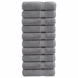 SOLMERE Premium Shower Towels 10Pieces Grey 70x140cm 600gsm