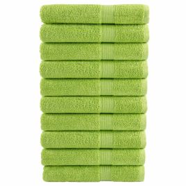 Premium Sauna Towels SOLUND 10 pcs Apple Green 80x200 cm 600 gsm