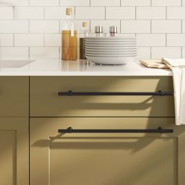 Cabinet Handles 20 Pcs Black 320mm Stainless Steel