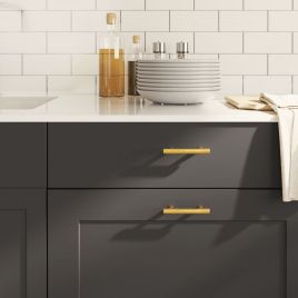 Cabinet Handles 10 Pcs Gold 64mm Stainless Steel