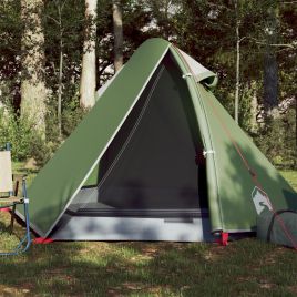 Camping Tent 2 Persons Green 267x154x117 cm 185T Taffeta
