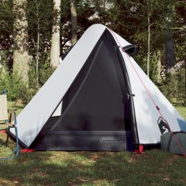 Camping Tent 2 Persons White 267x154x117 cm 185T Taffeta