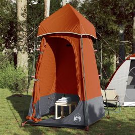 Privacy Tent Grey and Orange 121x121x225 cm 190T Taffeta