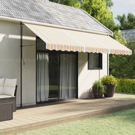 Replacement Fabric for Awning Multicolour Stripe 4.5x3 m - vid-367728