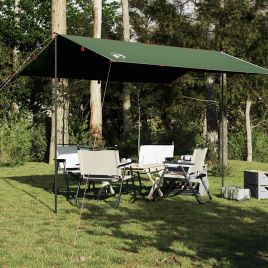 Camping Tarp Green 360x294 cm Waterproof - vid-94655