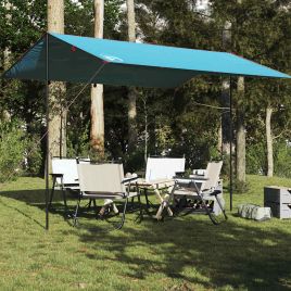 Camping Tarp Blue 400x294 cm Waterproof - vid-94665