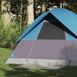 Camping Tent Dome 2-Person Blue Waterproof - vid-94692