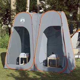 Privacy Tent Grey and Orange Pop-up Waterproof - vid-4004139