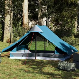 Camping Tent 2-Person Blue Waterproof - vid-4009435