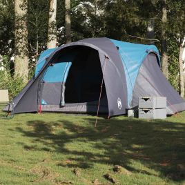 Family Tent Dome 6-Person Blue Waterproof - vid-4009462
