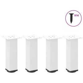 Coffee Table Legs 4 pcs White 42-44 cm Steel