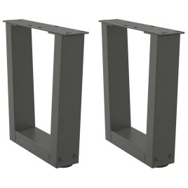 Dining Table Legs V-Shape 2 pcs Anthracite 40x(30-31.3) cm Steel