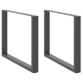 Coffee Table Legs U-Shaped 2 pcs Anthracite 100x(72-73) cm Steel