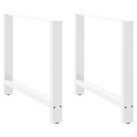 Coffee Table Legs White 2 pcs 90x(72-73) cm Steel