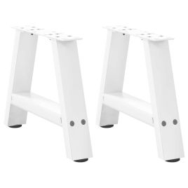 Coffee Table Legs A-Shaped 2 pcs White 30x(30-31) cm Steel