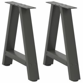 Coffee Table Legs A-Shaped 2 pcs Anthracite 38x(42-43) cm Steel