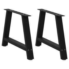 Coffee Table Legs A-Shaped 2 pcs Black 70x(42-43) cm Steel