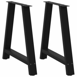 Coffee Table Legs A-Shaped 2 pcs Black 80x(72-73) cm Steel