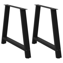 Coffee Table Legs A-Shaped 2 pcs Black 90x(72-73) cm Steel