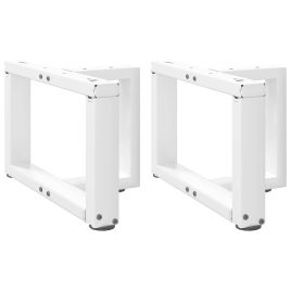 Coffee Table Legs T-Shaped 2 pcs White 40x25x(30-31) cm Steel