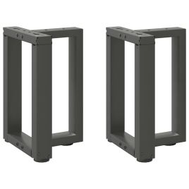 Coffee Table Legs T-Shaped 2 pcs Anthracite 28x25x(42-43) cm Steel
