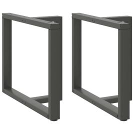 Dining Table Legs T-Shaped 2 pcs Anthracite 90x35x(72-73) cm Steel