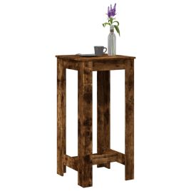 Bar Table Smoked Oak 51x50x103.5 cm Engineered Wood - vid-854404