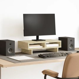 Monitor Stand Sonoma Oak 50x27x15 cm Engineered Wood - vid-854744