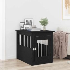 Dog Crate Furniture Black Oak 75x55x65 cm Engineered Wood