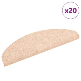 Stair Mats Self-adhesive 20 pcs Cream 65x21x4 cm