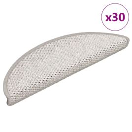 Stair Mats Self-adhesive Sisal-Look 30 pcs 56x17x3 cm Platina