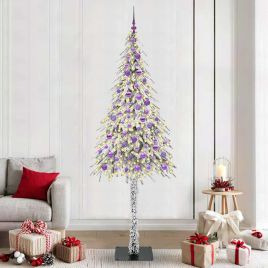 COSWIN Christmas Tree with 300 LEDs White 210 cm PE and Steel