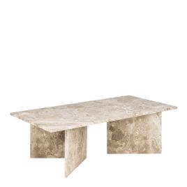 Coffee Table - VEGA Rectangular Coffee Table Brown 140cm
