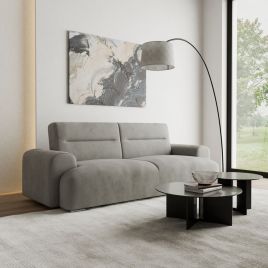 WENDELL Fabric 3 Seater Sofabed - Grey