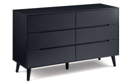 Grey Chest of Drawers - ASTRAL Large Chest 6 Drawers Double Chest