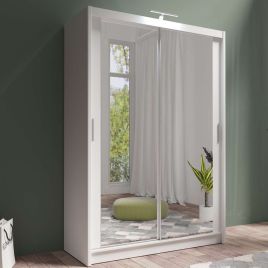 Avant 150cm Full Mirrored Sliding Wardrobe - White