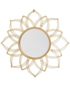 Metal Wall Mirror 67cm Gold