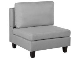 1-Seat Section Light Grey Fabric Upholstered Armchair Module Piece