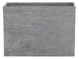 Rectangular Plant Pot 34 x 80 x 56 cm Grey EDESSA