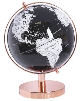 Decorative Globe 28cm Black and White
